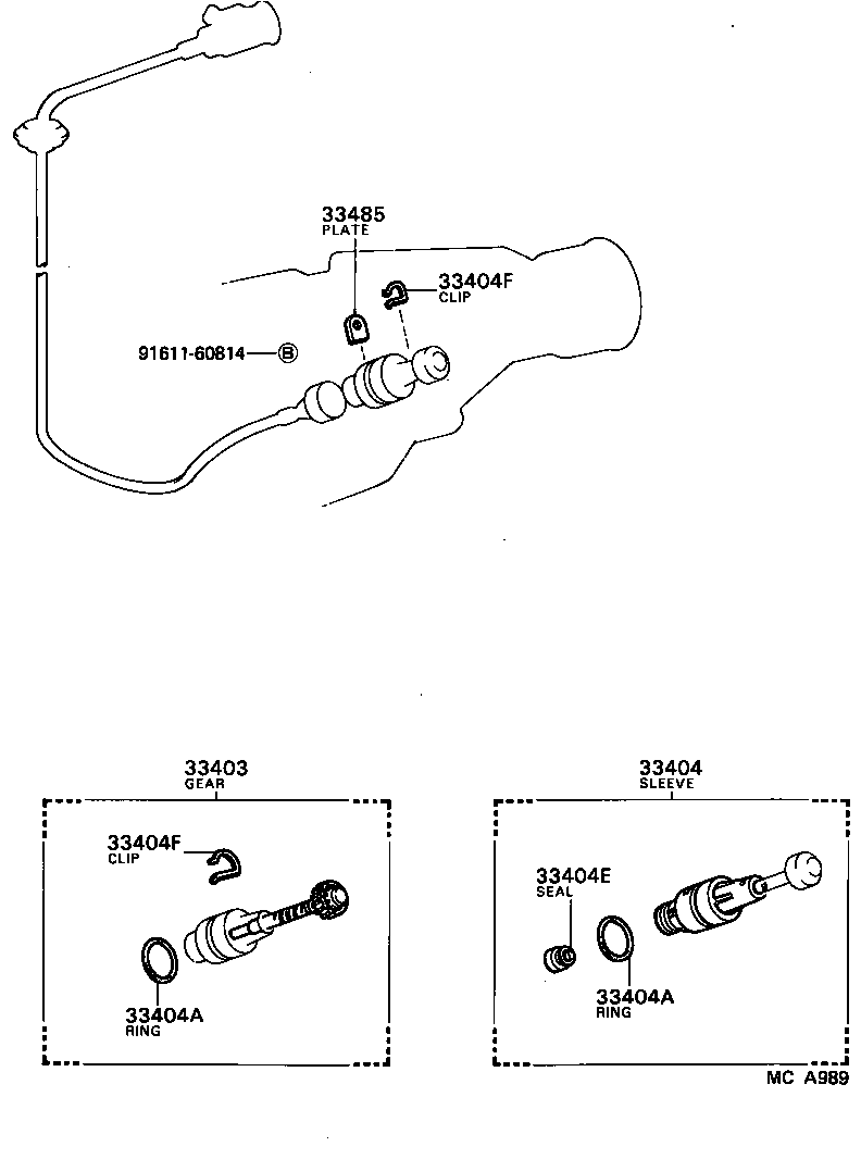 33403-30060 GEAR SUB-ASSY, SPEEDOMETER DRIVEN (MTM) product image