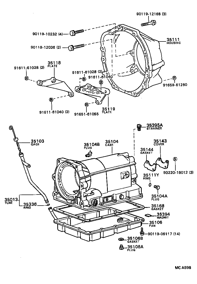 35013-22190 TUBE SUB-ASSY, TRANSMISSION OIL FILLER product image