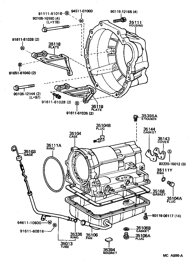 35103-30101 GAGE SUB-ASSY, TRANSMISSION OIL LEVEL product image