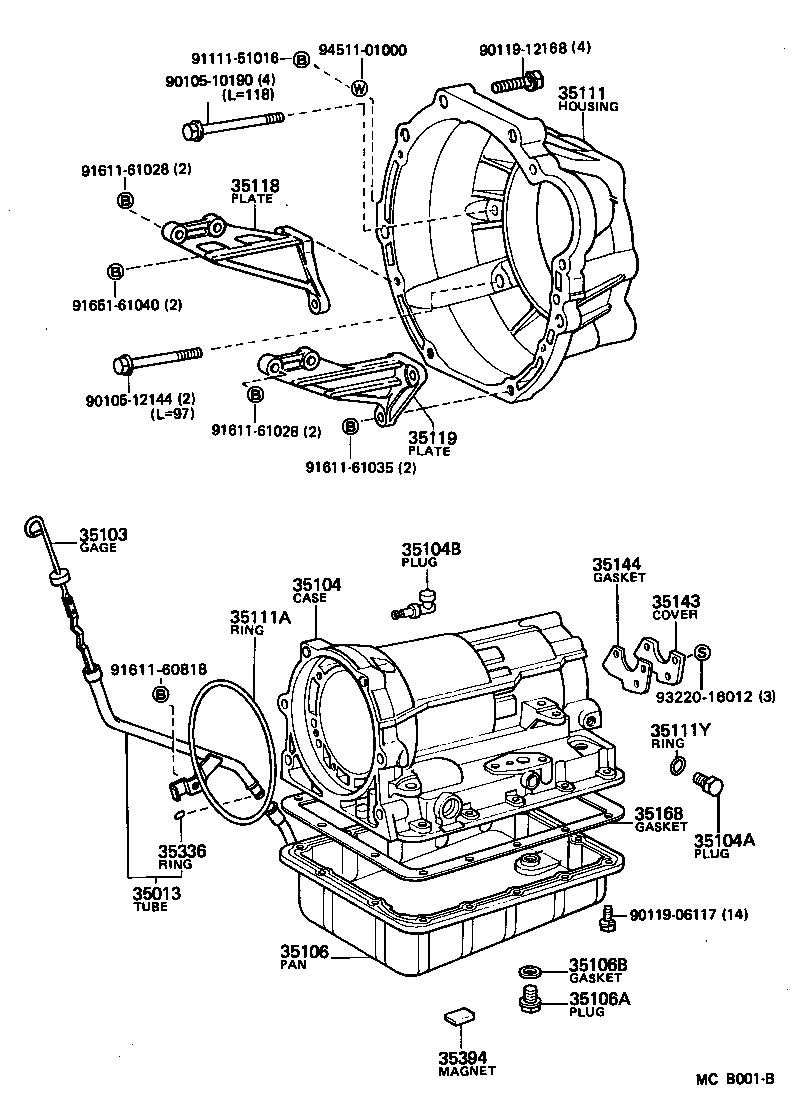 35013-22190 TUBE SUB-ASSY, TRANSMISSION OIL FILLER product image