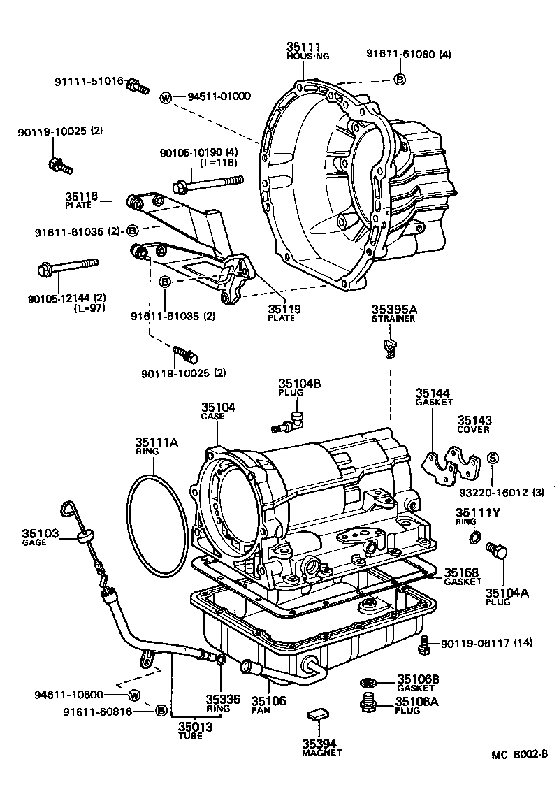 35103-30101 GAGE SUB-ASSY, TRANSMISSION OIL LEVEL product image