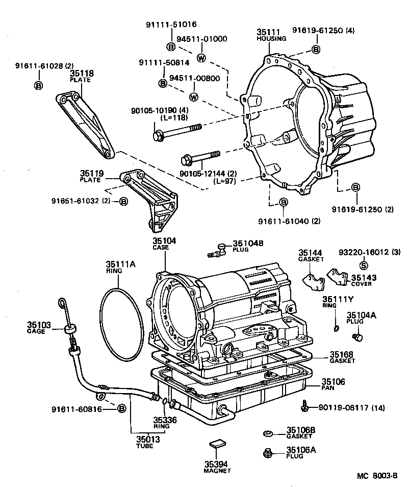 35103-30101 GAGE SUB-ASSY, TRANSMISSION OIL LEVEL product image