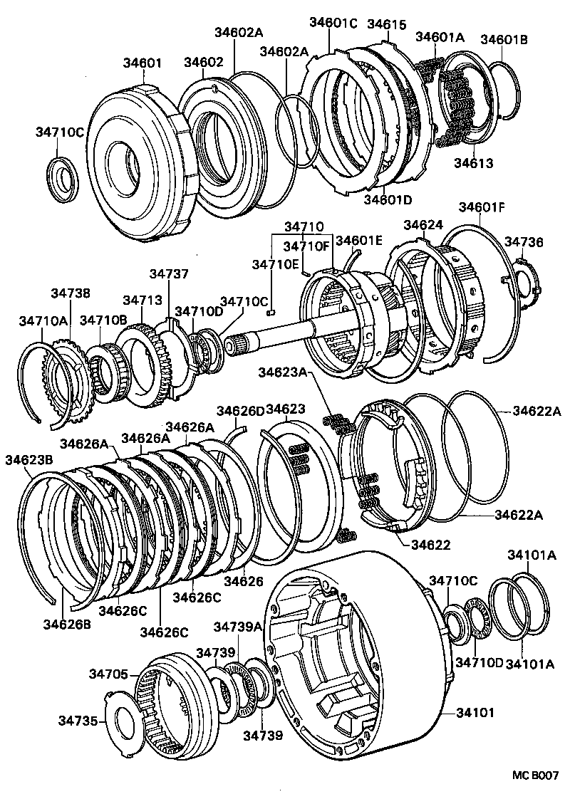 34622-30040 PISTON, OVERDRIVE BRAKE product image