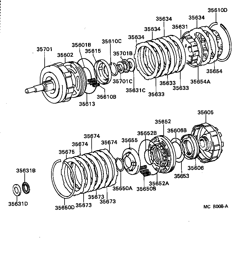 35634-30120 PLATE, REAR CLUTCH product image