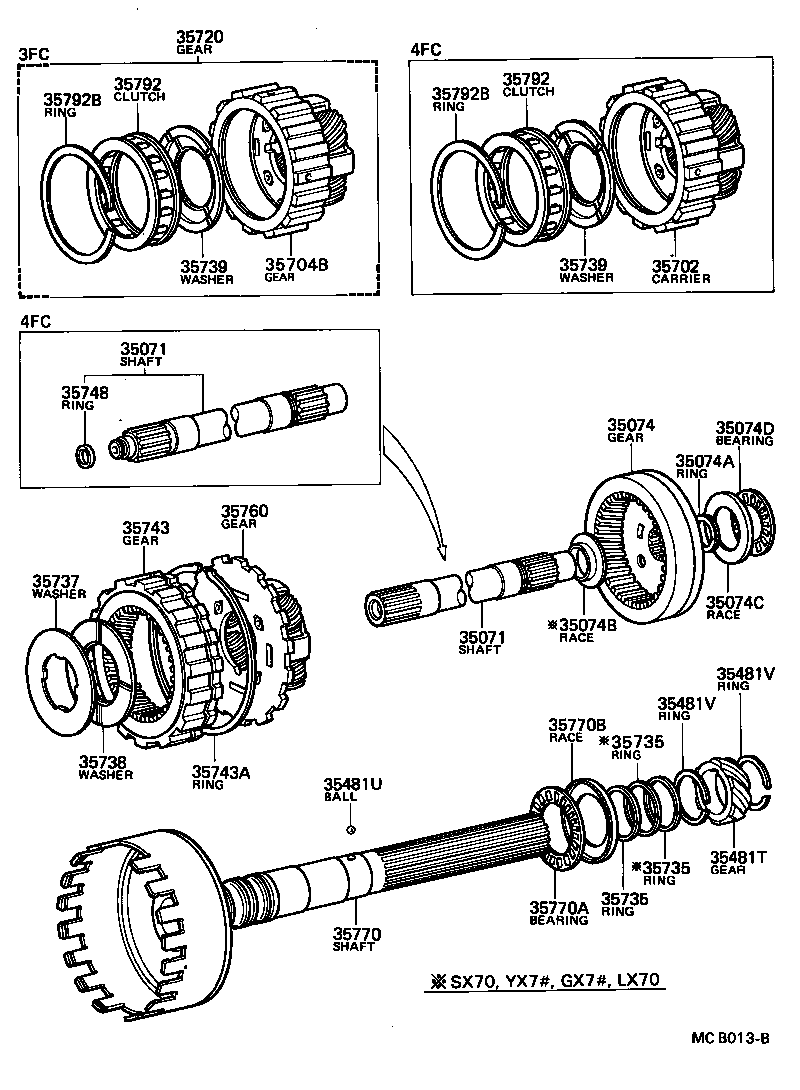 35708-22020 SHAFT SUB-ASSY, PLANETARY INTERMEDIATE product image