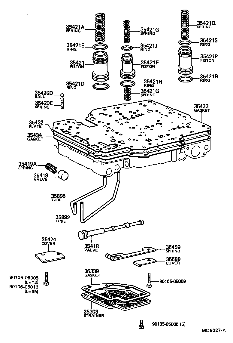 90501-30006 SPRING, COMPRESSION (FOR ACCUMULATOR PISTON NO.1) product image