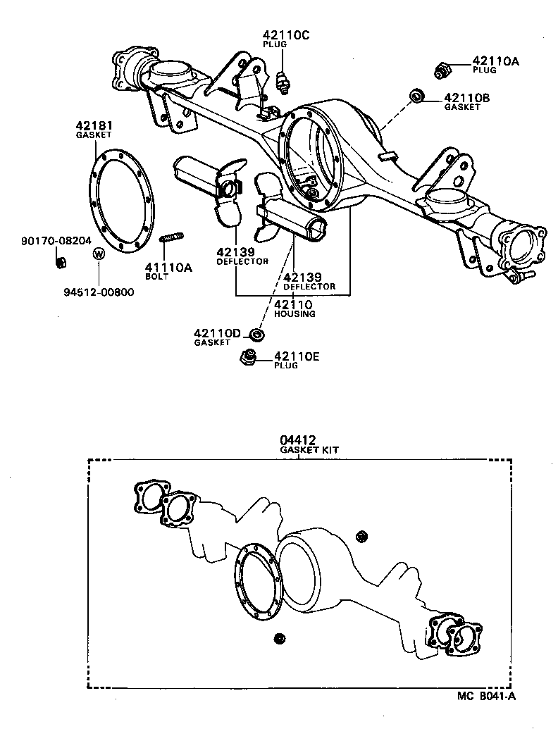 41201-39716 FINAL GEAR KIT, DIFFERENTIAL, REAR product image