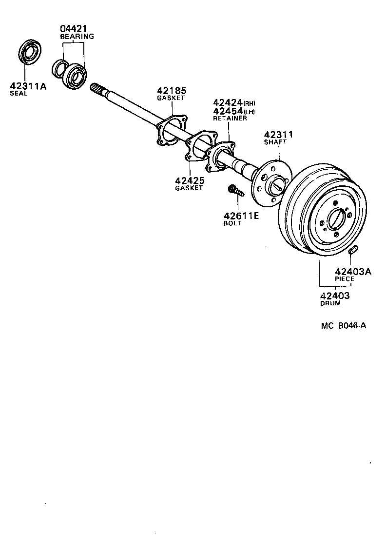 04437-22050 BOOT KIT, REAR DRIVE SHAFT INBOARD JOINT product image