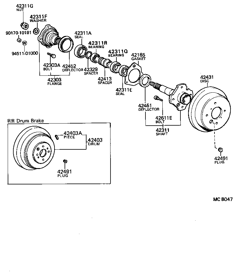 42340-24010 SHAFT ASSY, REAR DRIVE product image