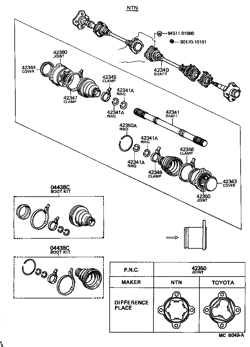 Toyota 42431-22080 DISC, REAR
