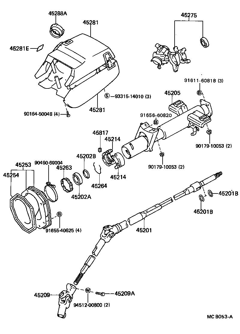 45220-22140 SHAFT SUB-ASSY, STEERING INTERMEDIATE product image