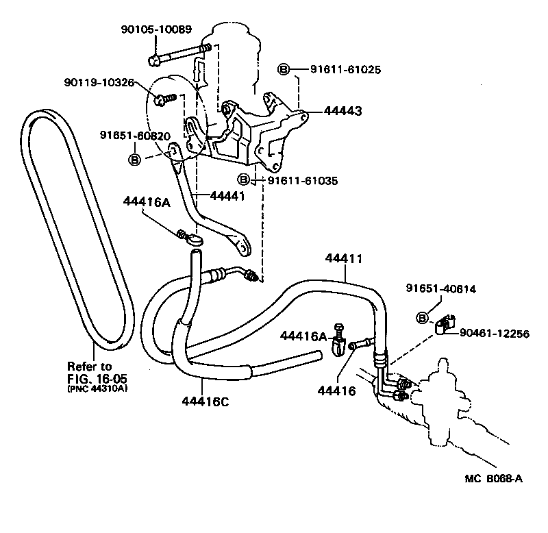 44379-22050 BRACKET, OIL RESERVOIR, NO.2 product image