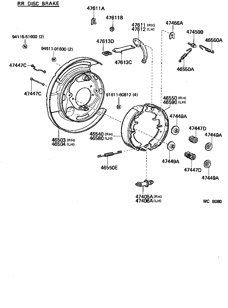 46430-22191 CABLE ASSY, PARKING BRAKE, NO.3 product image