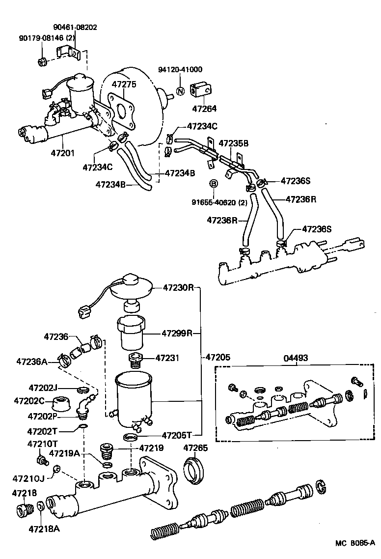 47235-22010 TUBE, BRAKE MASTER CYRINDER RESERVOIR, NO.2 product image