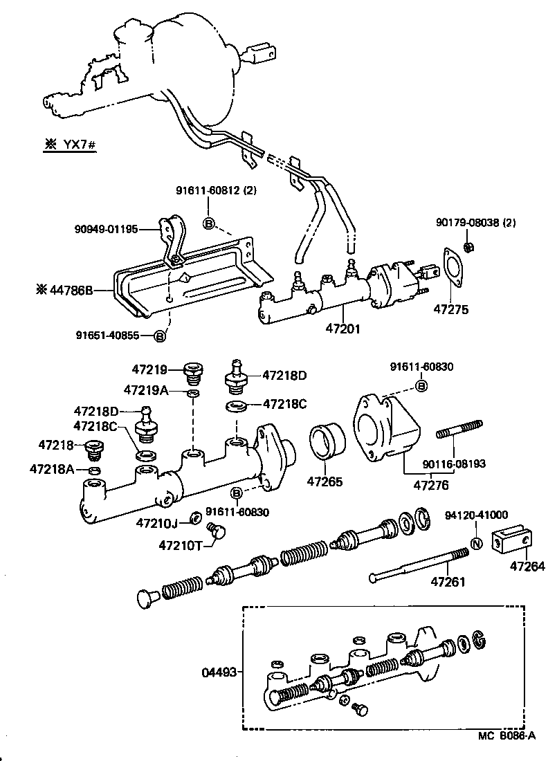 47235-22010 TUBE, BRAKE MASTER CYRINDER RESERVOIR, NO.2 product image