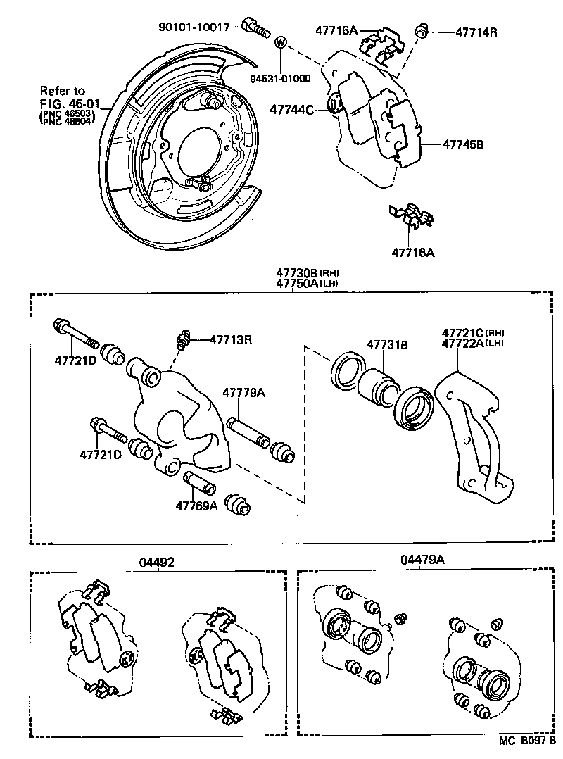 04466-22110 PAD KIT, DISC BRAKE, REAR product image