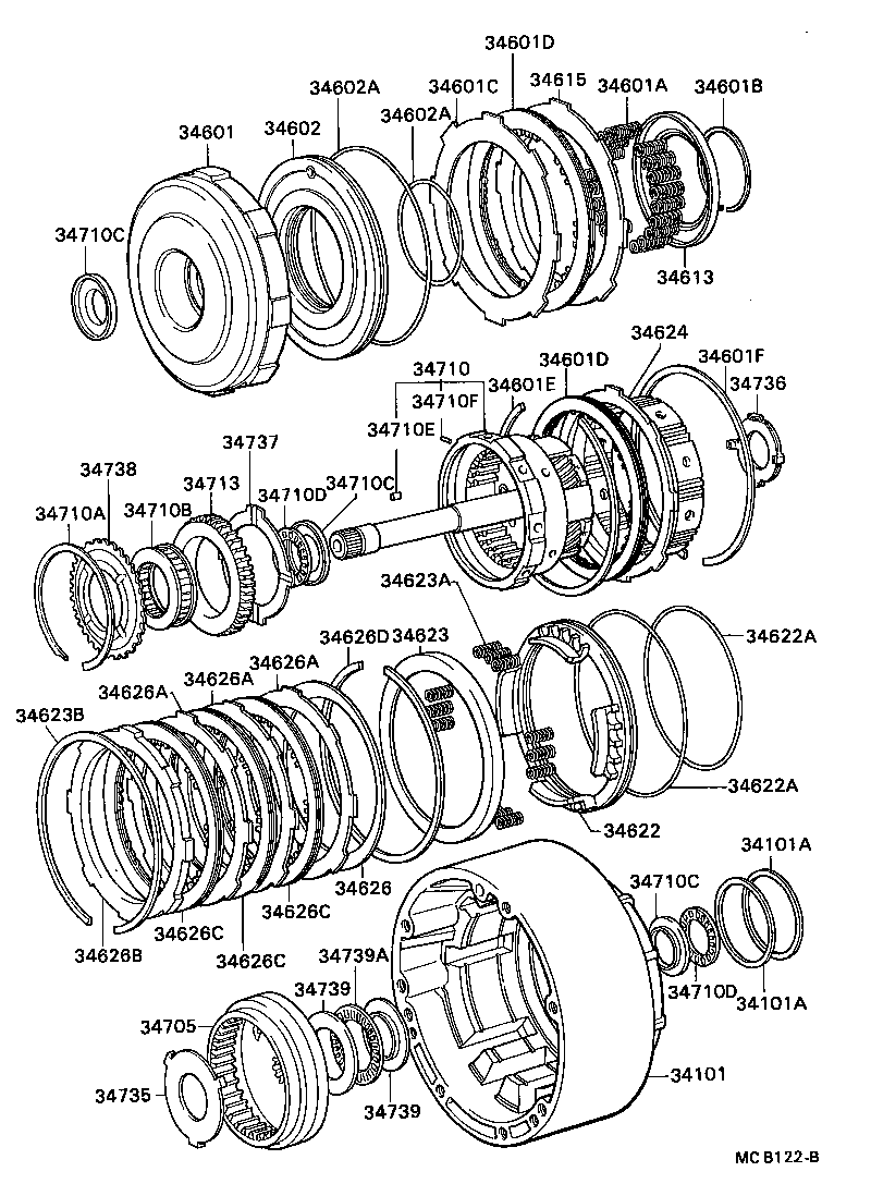 34622-30040 PISTON, OVERDRIVE BRAKE product image