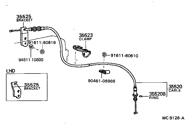 35520-22100 CABLE ASSY, THROTTLE product image