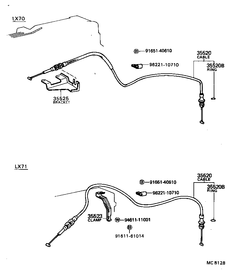 35520-22100 CABLE ASSY, THROTTLE product image