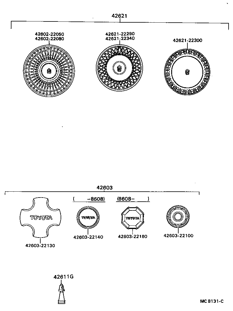 42602-22100 CAP, WHEEL product image