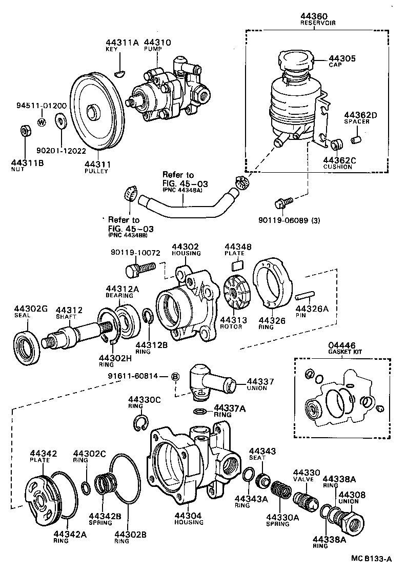 44304-30061 HOUSING SUB-ASSY, VANE PUMP, REAR product image