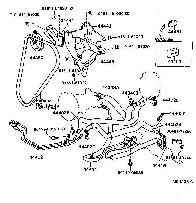 44379-22050 BRACKET, OIL RESERVOIR, NO.2 product image