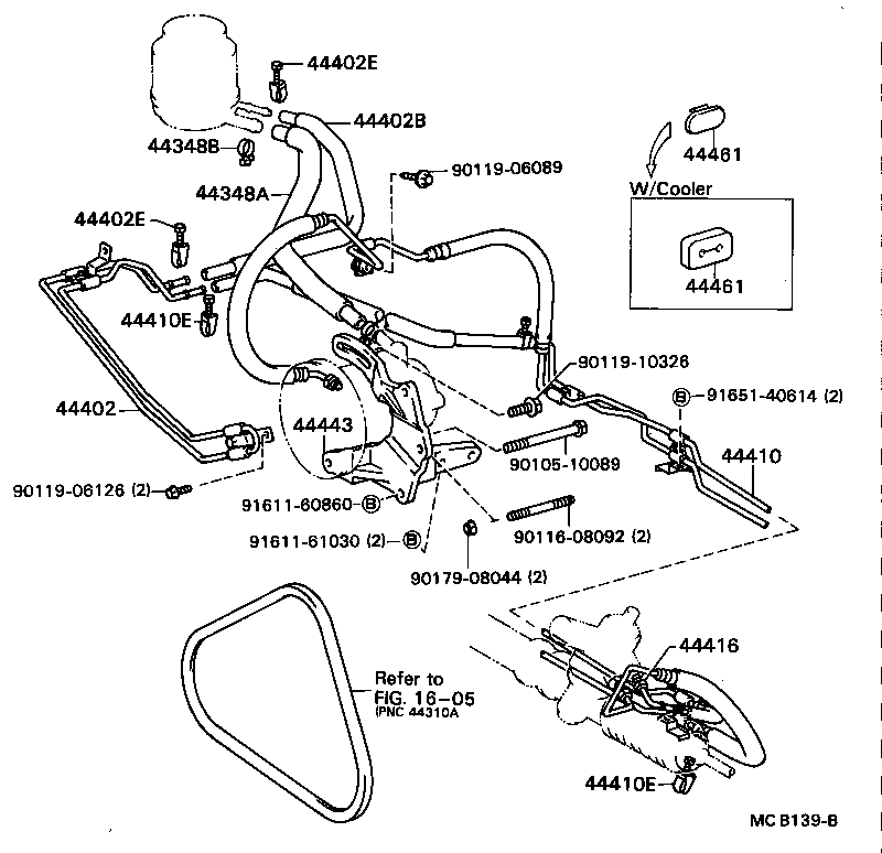 44379-22050 BRACKET, OIL RESERVOIR, NO.2 product image