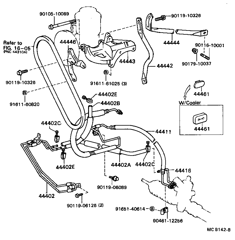 44379-22050 BRACKET, OIL RESERVOIR, NO.2 product image