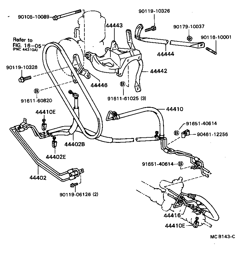 44379-22050 BRACKET, OIL RESERVOIR, NO.2 product image