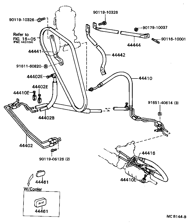 44379-22050 BRACKET, OIL RESERVOIR, NO.2 product image