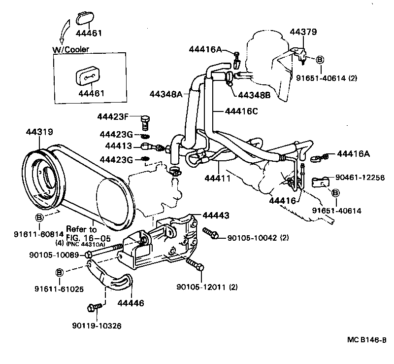 44379-22050 BRACKET, OIL RESERVOIR, NO.2 product image