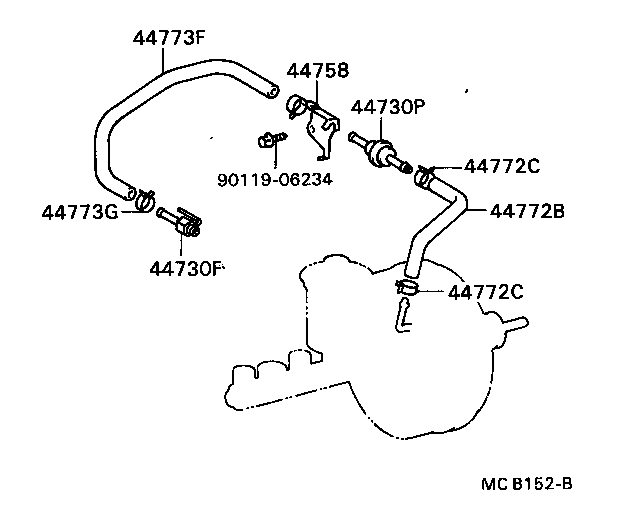 04443-22440 BOOSTER KIT, BRAKE product image