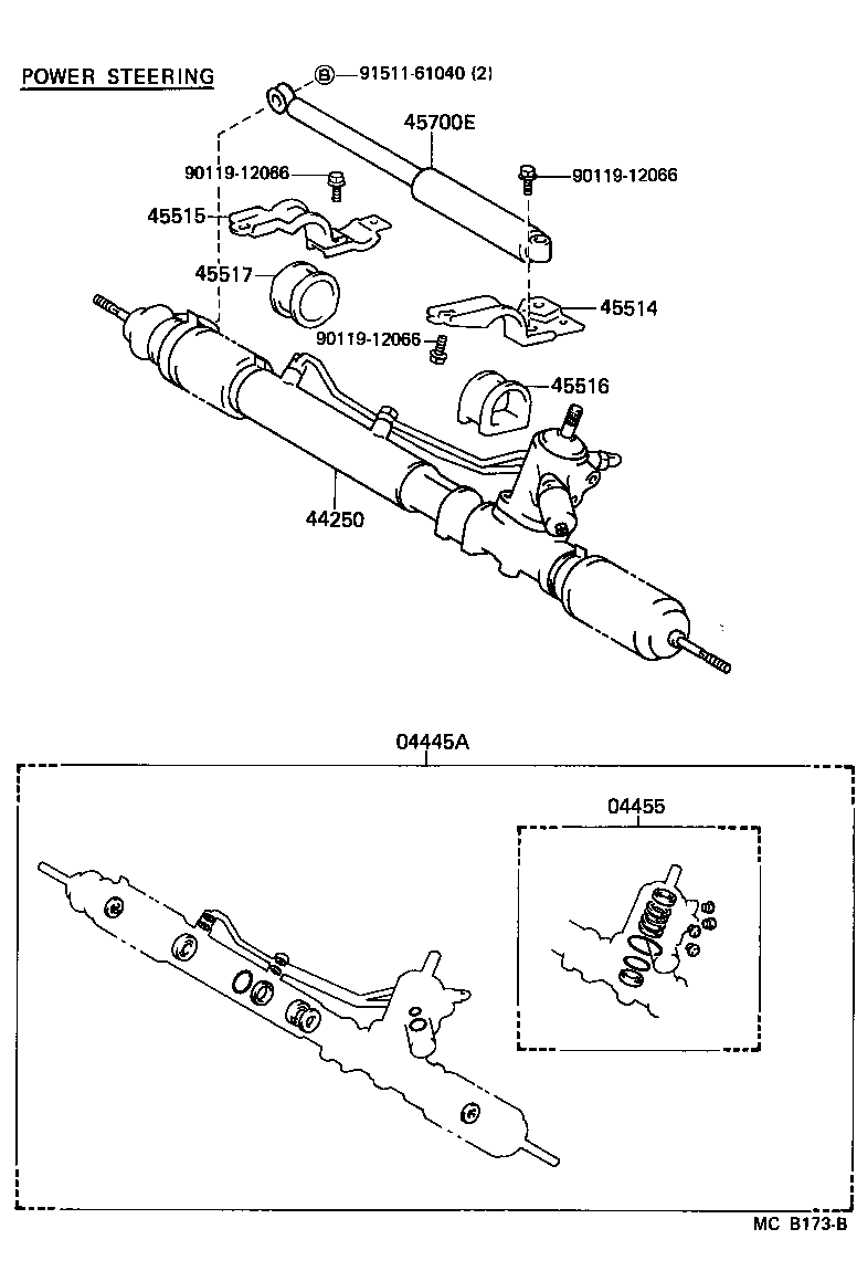 Toyota 45046-29145 END SUB-ASSY, TIE ROD, RH