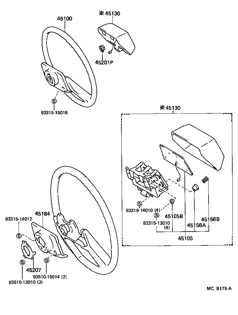 45100-22260-07 WHEEL ASSY, STEERING product image