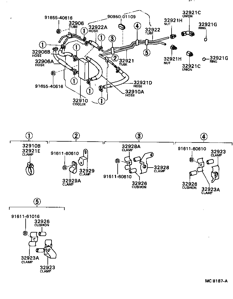32921-22340 TUBE, OIL COOLER INLET, NO.1 product image