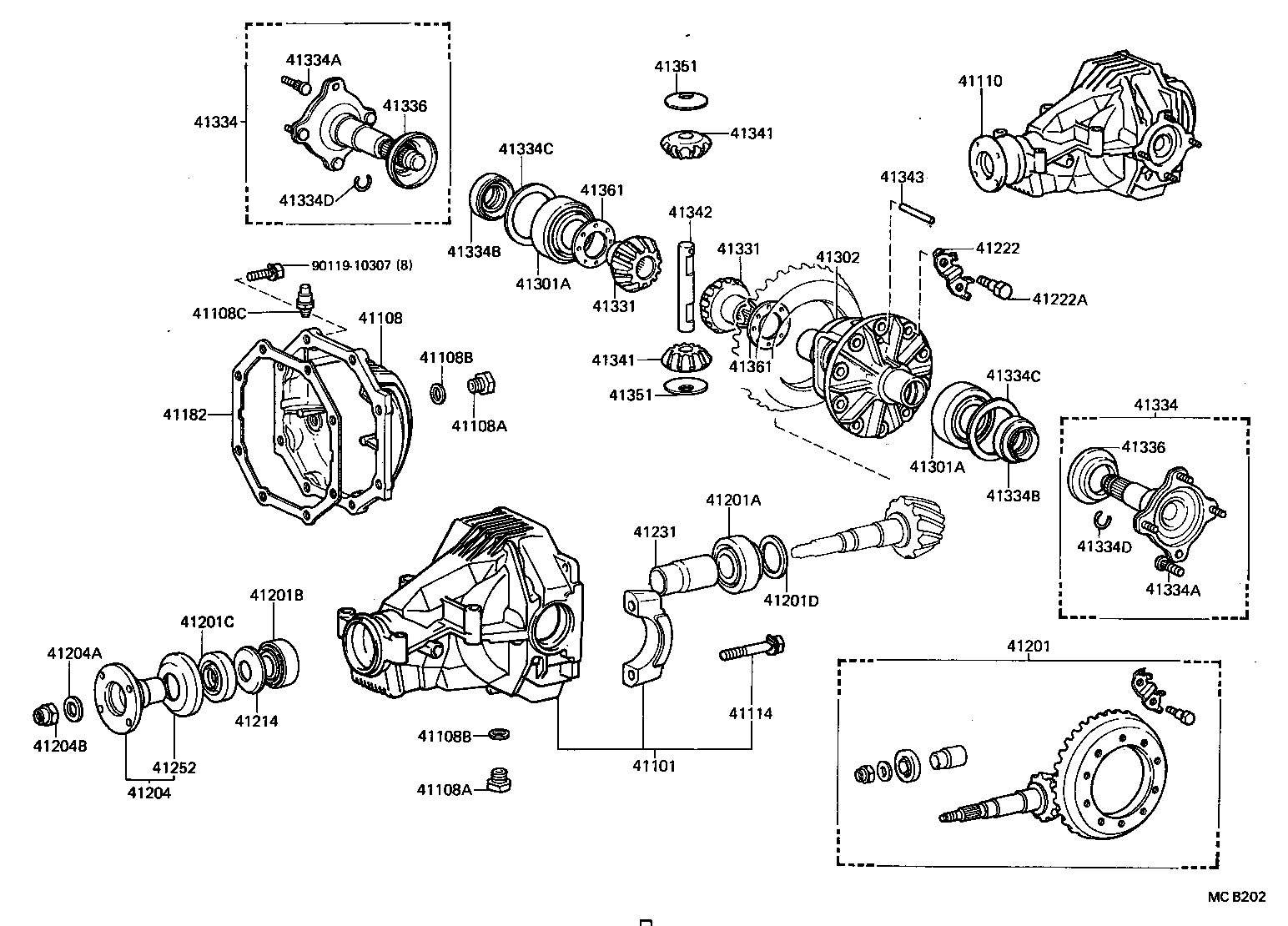 41201-39716 FINAL GEAR KIT, DIFFERENTIAL, REAR product image