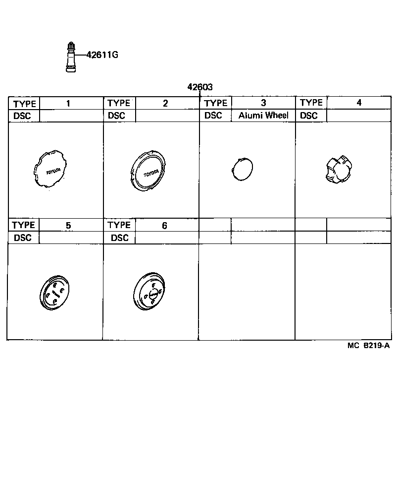 Toyota 42603-12170 ORNAMENT SUB-ASSY, WHEEL HUB
