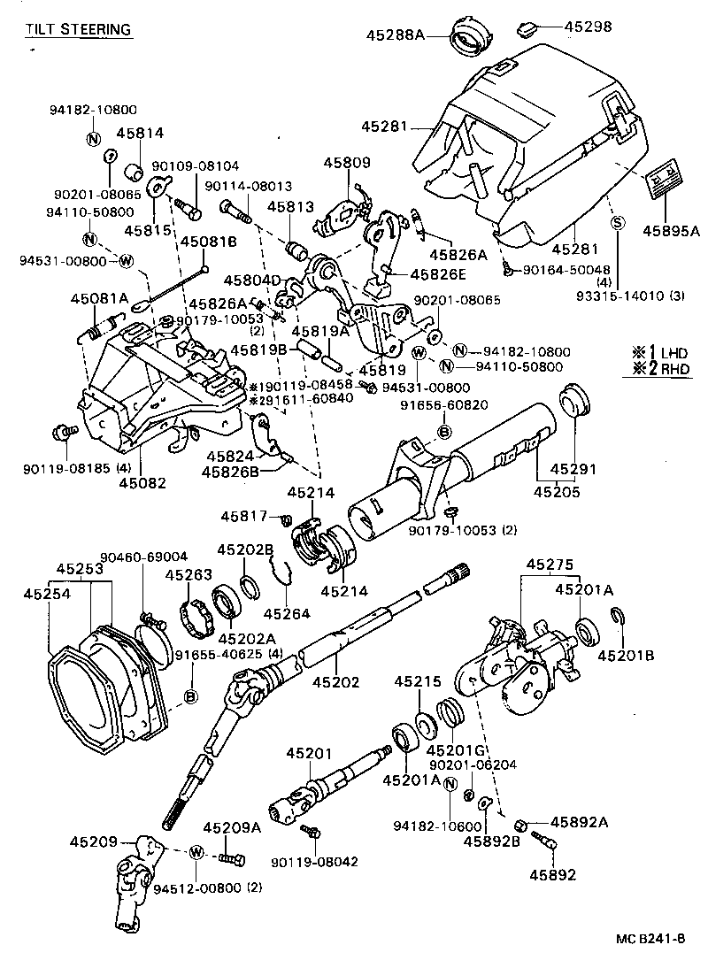 45280-22341 BRACKET, STEERING COLUMN, UPPER product image