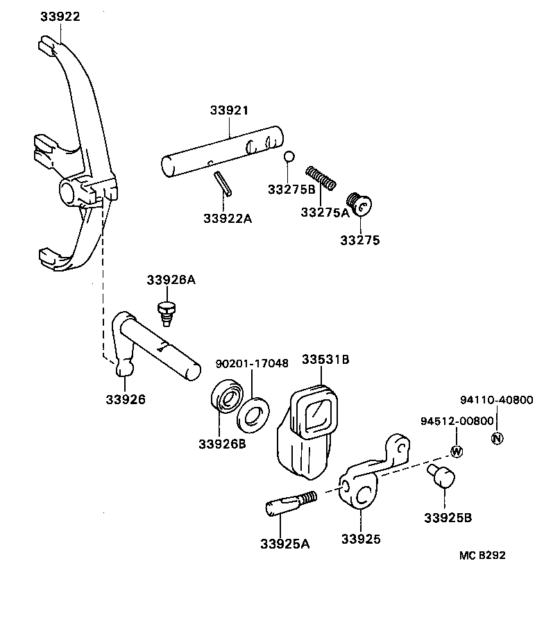 33222-36040 ARM, 5TH SHIFT product image