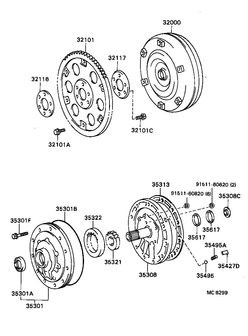 32117-36010 SPACER, DRIVE PLATE, REAR product image