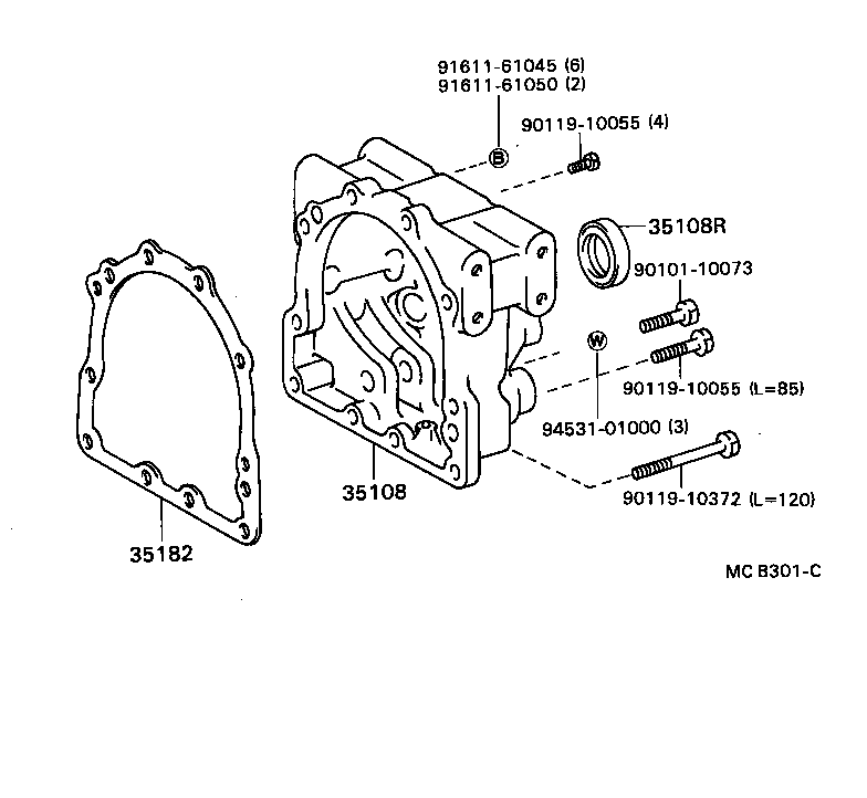 35182-36010 GASKET, EXTENSION HOUSING (ATM) product image