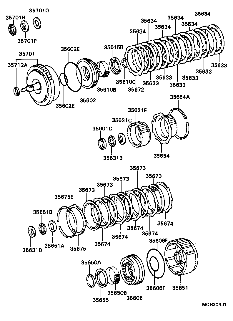 35606-36020 PISTON SUB-ASSY, REAR CLUTCH product image