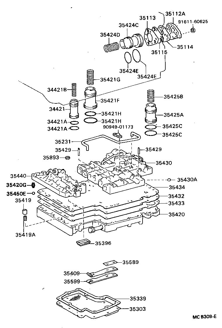 35409-36020 SPRING SUB-ASSY, MANUAL DETENT product image