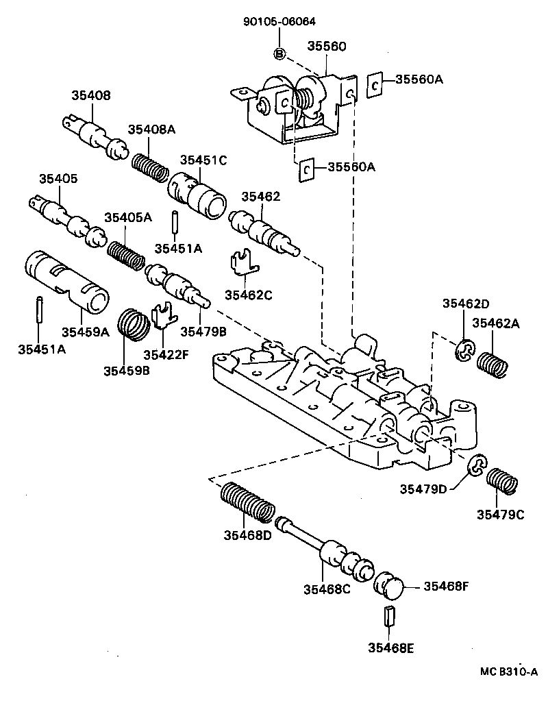 35409-36020 SPRING SUB-ASSY, MANUAL DETENT product image