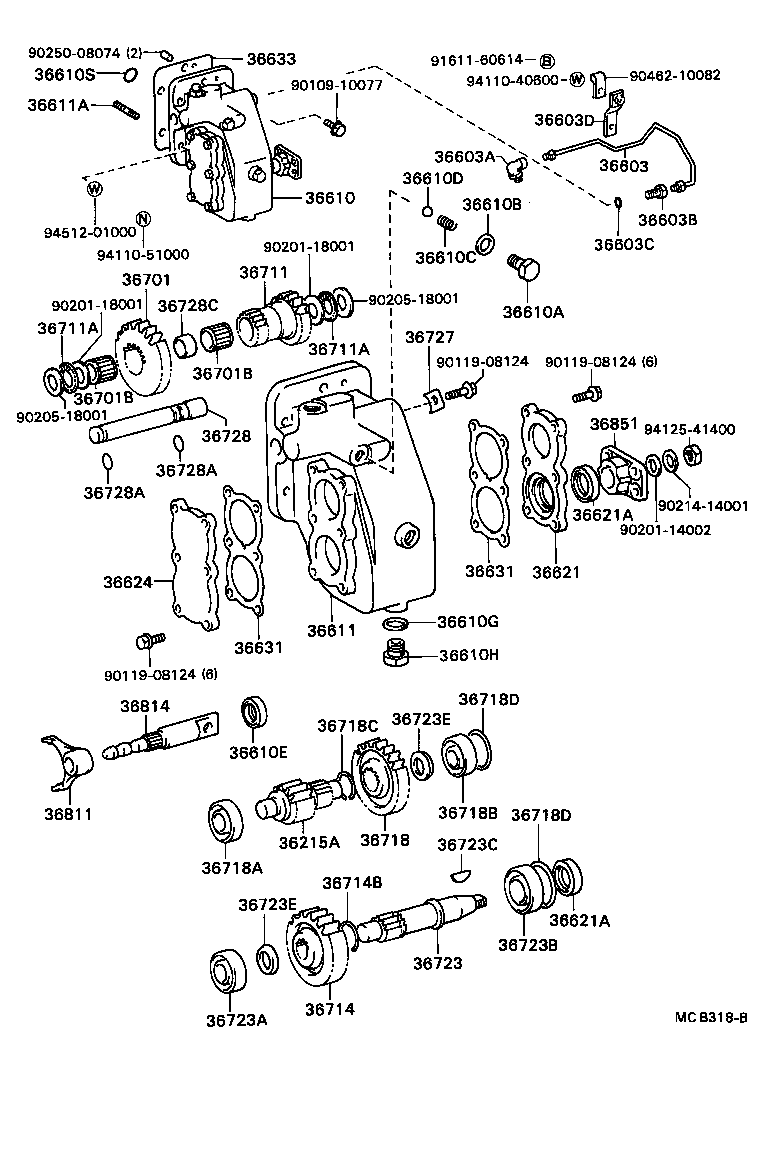 90366-20002 BEARING(FOR POWER TAKE-OFF IDLER GEAR FRONT) product image