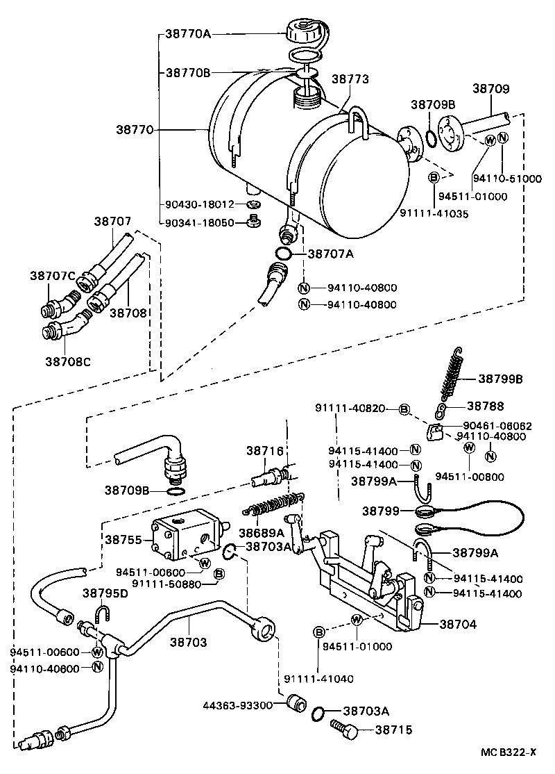 38462-96305 HOSE SUB-ASSY, DELIVERY product image