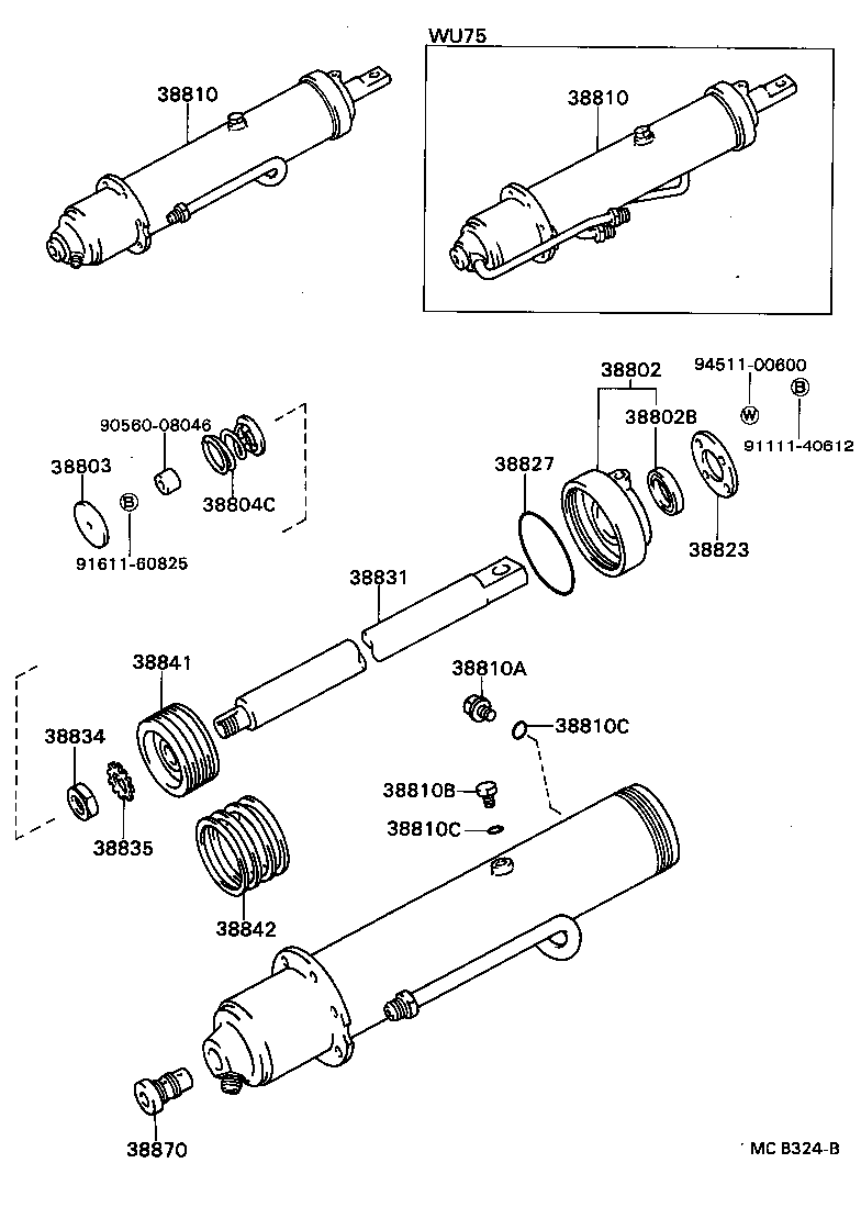 38833-96303 ROD, HOIST CYLINDER PISTON product image
