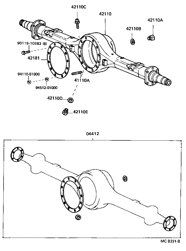 42110-36823 HOUSING ASSY, REAR AXLE product image