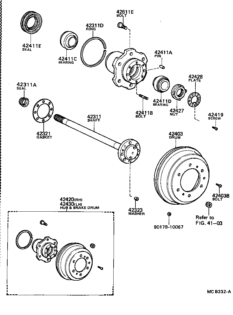 42311-36071 SHAFT, REAR AXLE product image