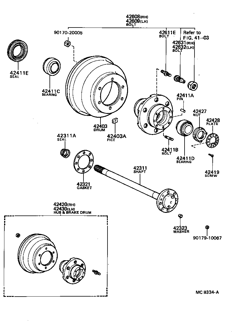 42311-36150 SHAFT, REAR AXLE product image